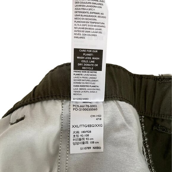 NWT Levi Strauss Signature Chino Olive Green Pants Straight Leg Elastic Size XXL - Picture 11 of 16